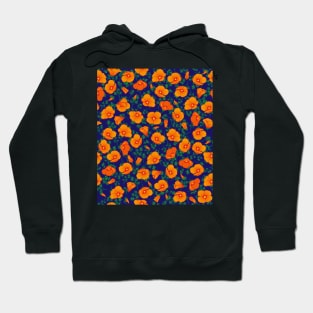 California Poppy Pattern Hoodie